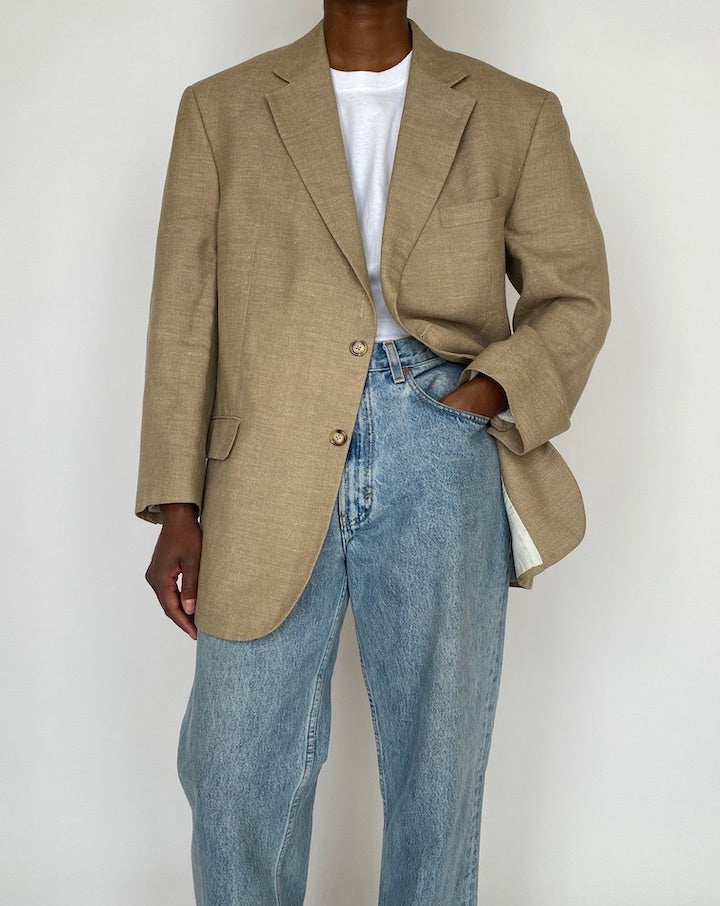 VINTAGE OVERSIZED BEIGE BLAZER 4636