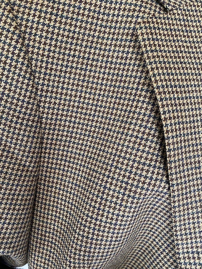 Vintage houndstooth blazer in beige 5492