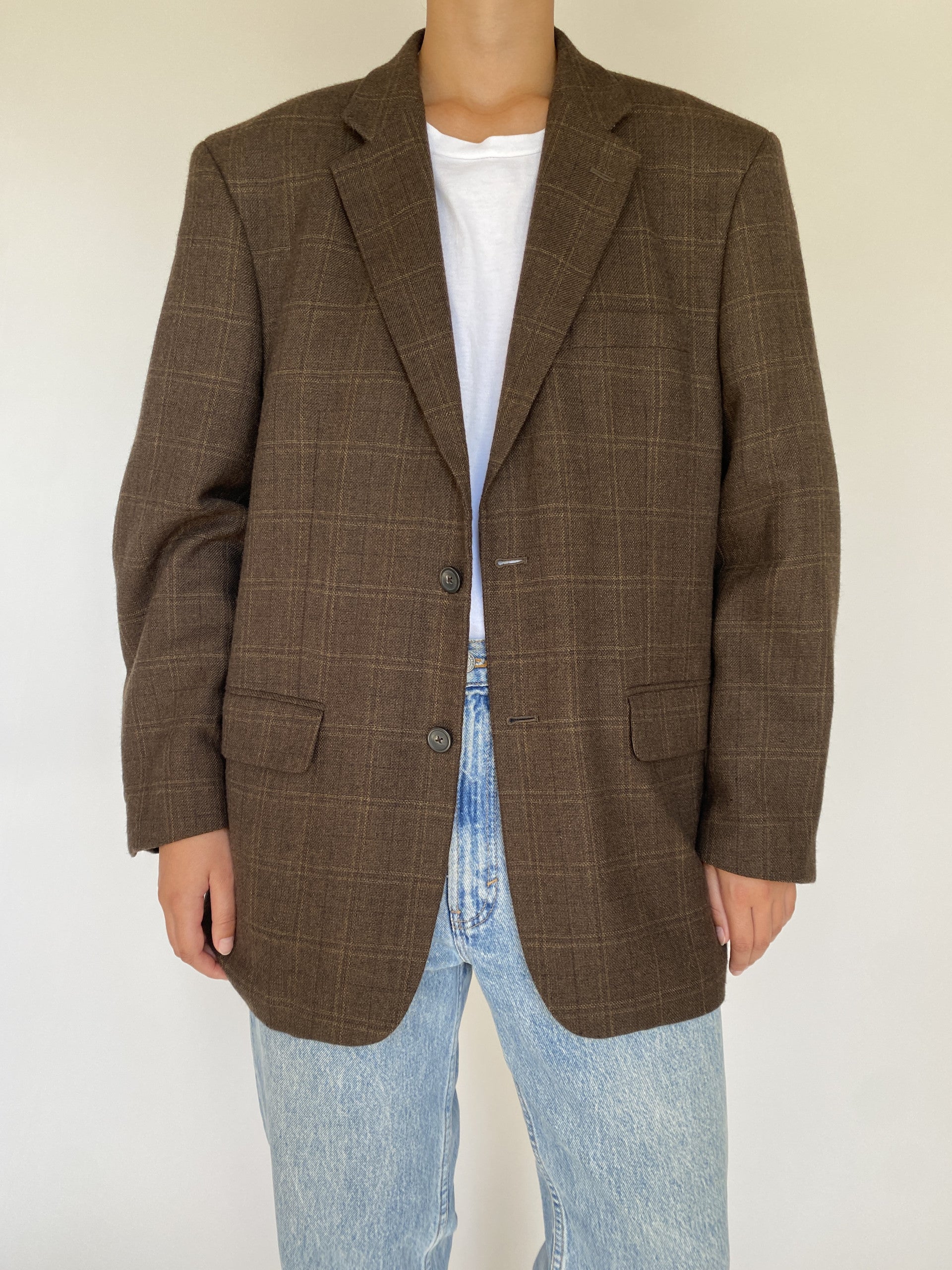 Vintage checked blazer in lambswool 5579