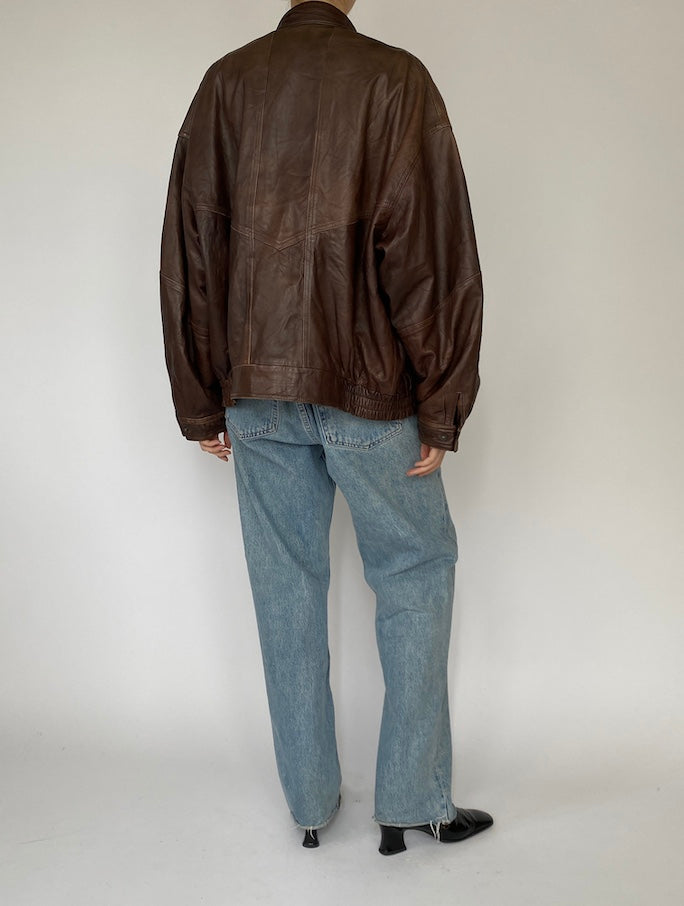 Vintage leather jacket in brown 5472