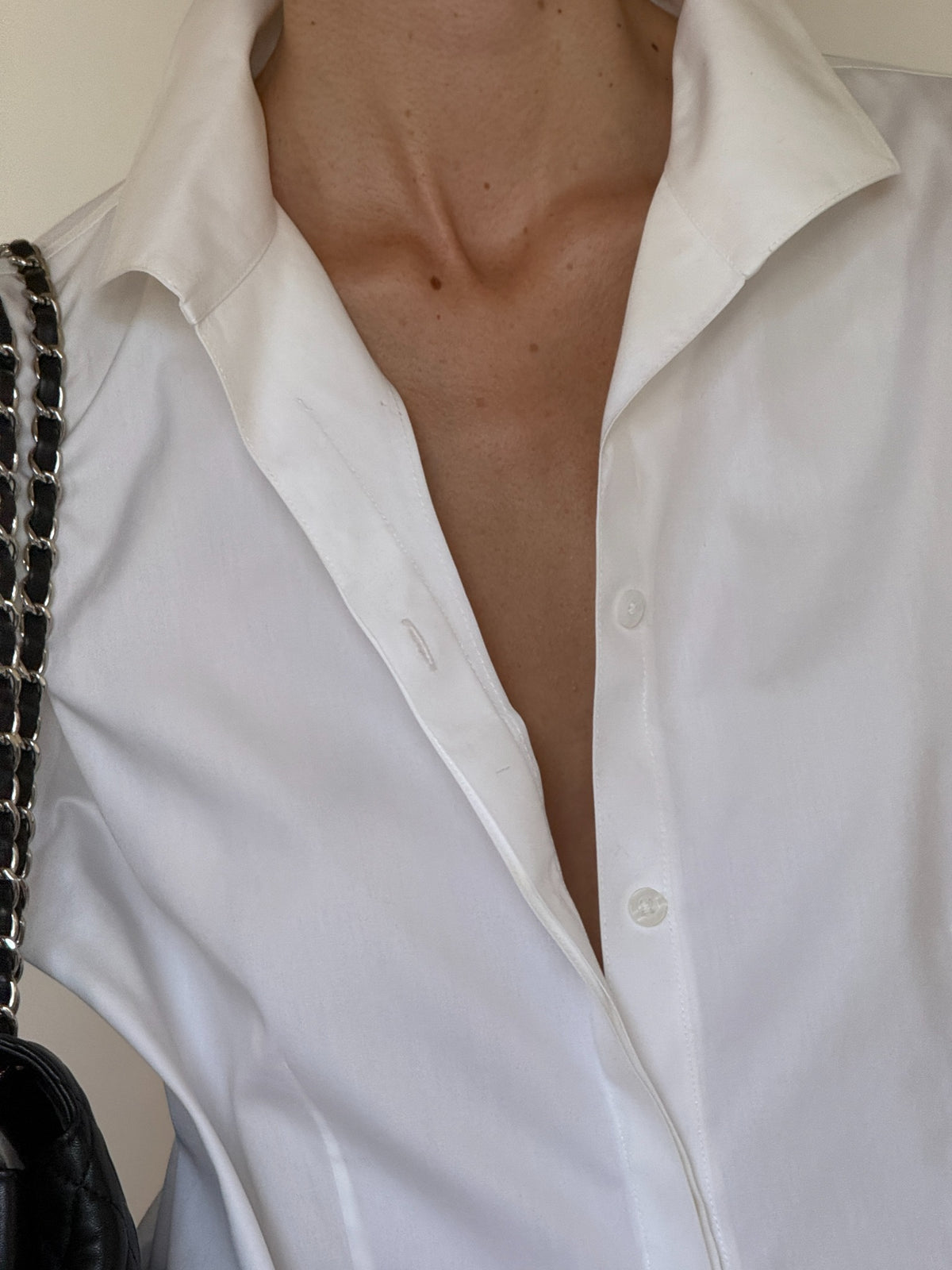 Vintage white button-down shirt, view 2