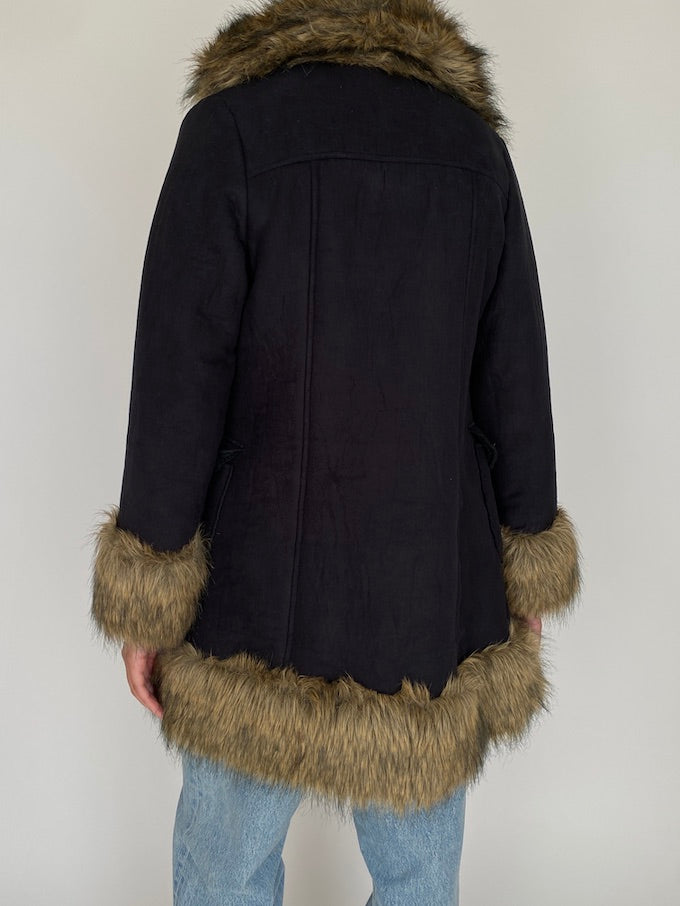 Vintage black penny lane coat 4300