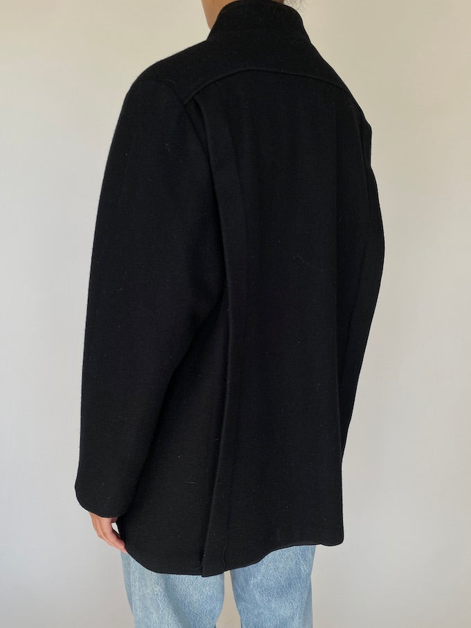 Vintage Structured Black Jacket 4006