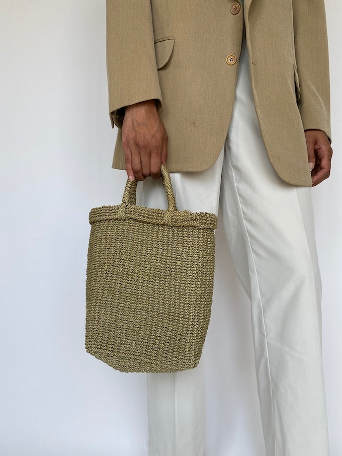 Vintage Basket Bag With Handles 3284