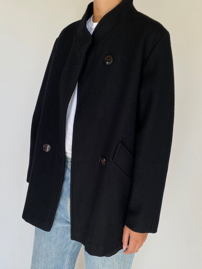 Vintage Structured Black Jacket 4006