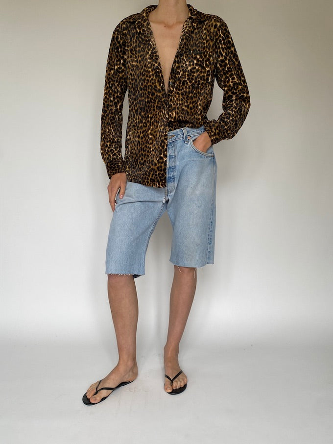 Vintage animal printed blouse 5318