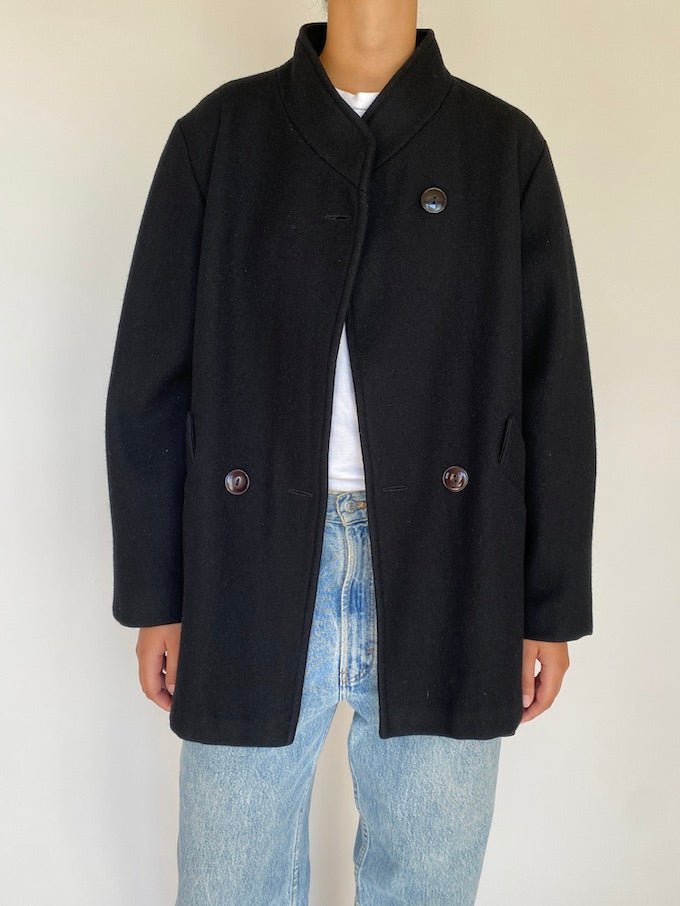 Vintage Structured Black Jacket 4006