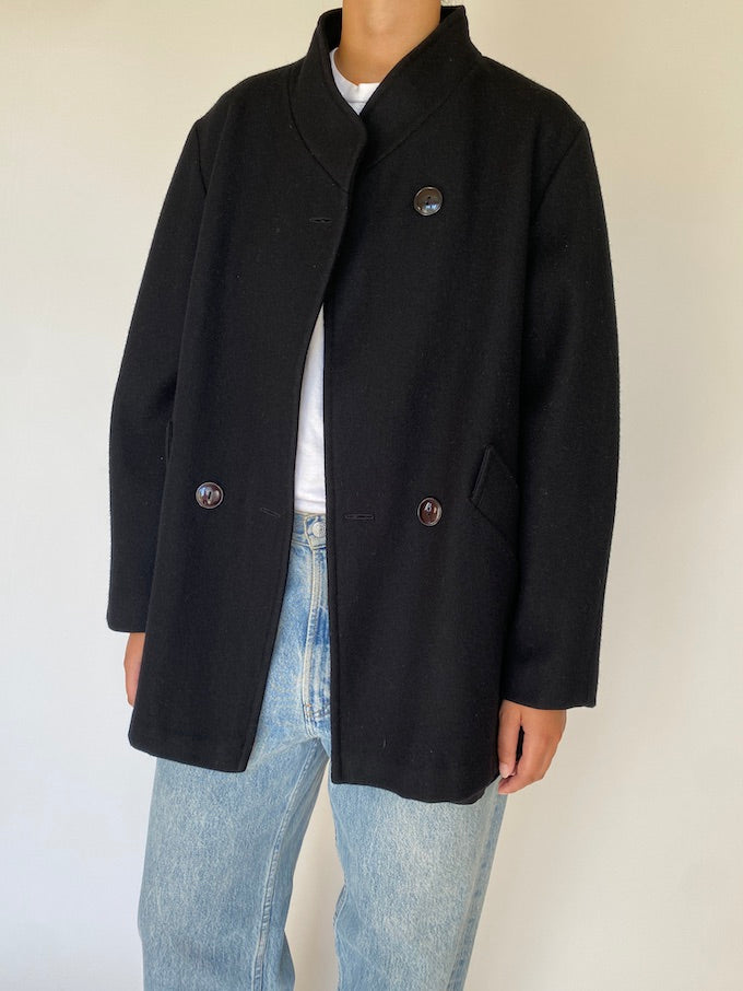 Vintage Structured Black Jacket 4006