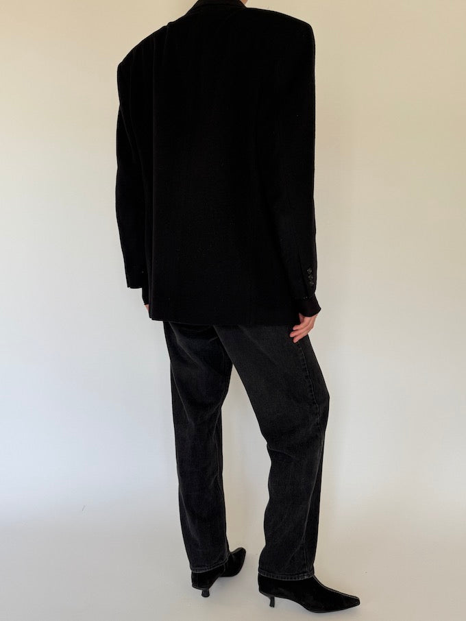 Vintage cashmere blazer in black 5746