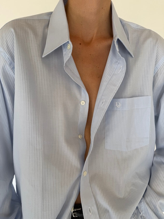 Vintage Christian Dior shirt in light blue 5761