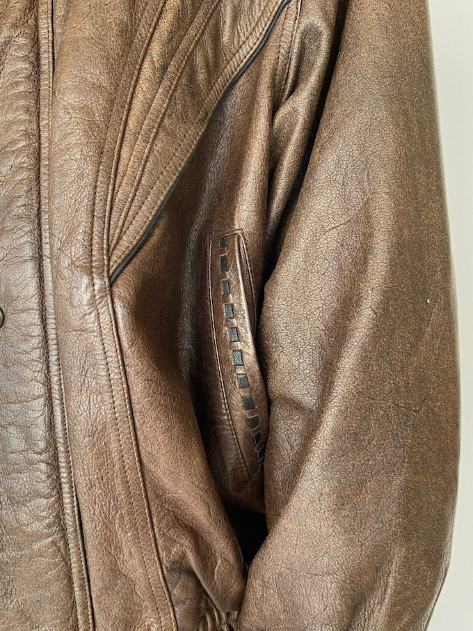 Vintage leather jacket in brown 5395