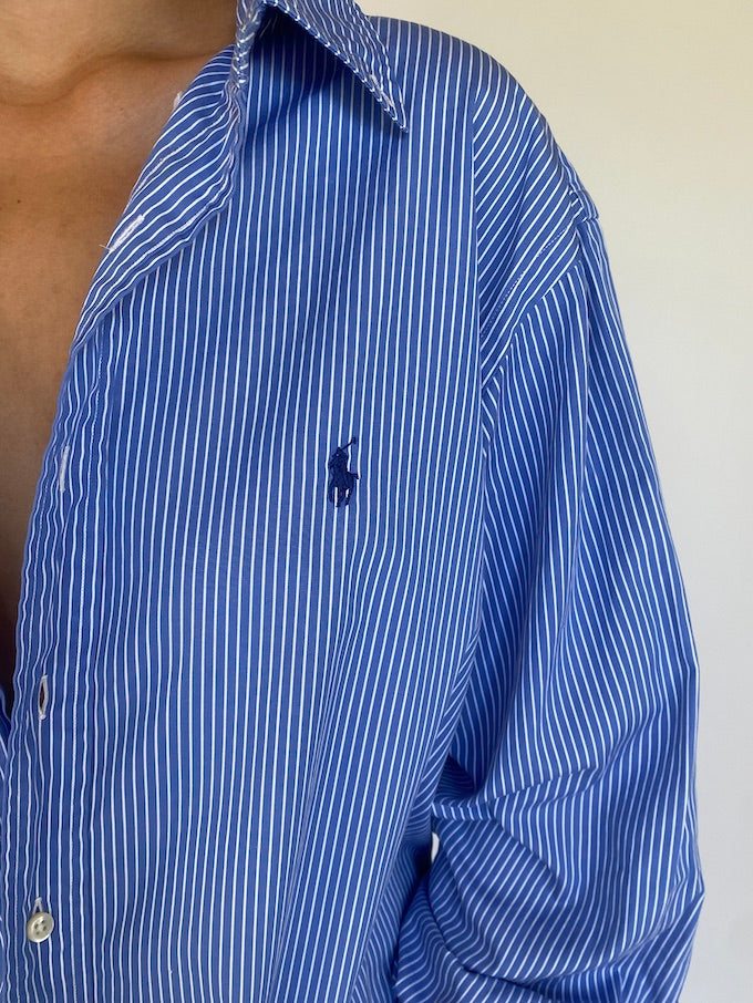 Vintage oversized pinstriped Ralph Lauren shirt 5664