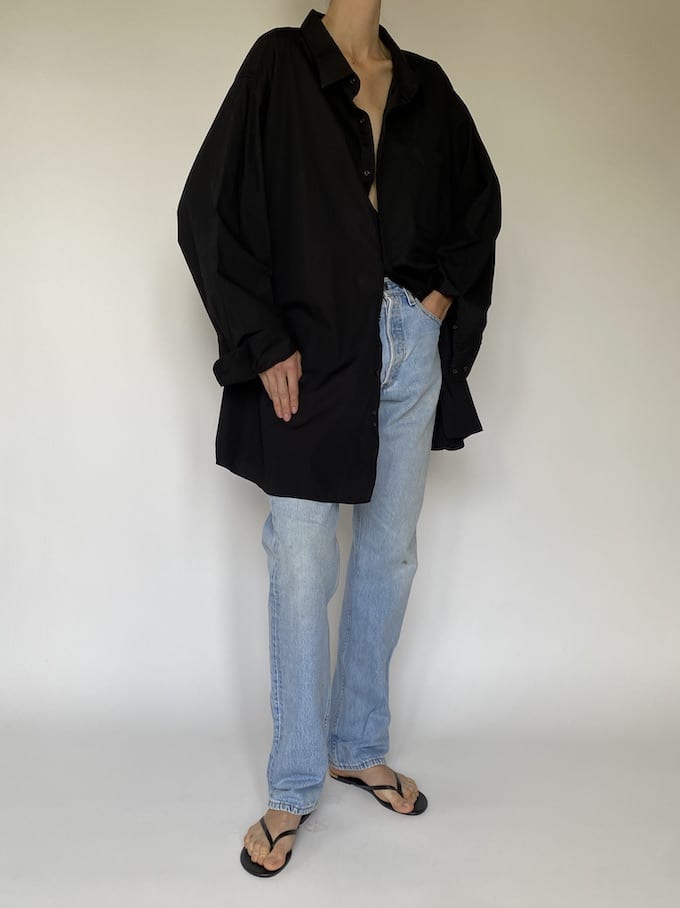 Vintage oversized black shirt 5561