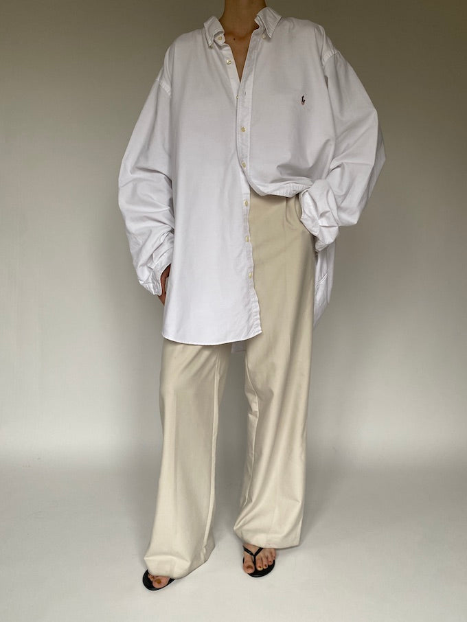 Vintage oversized Ralph Lauren shirt in white 5636