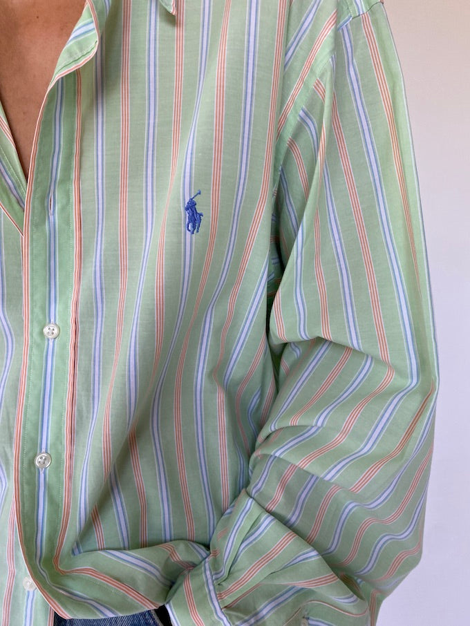 Vintage oversized pinstriped Ralph Lauren shirt 5651