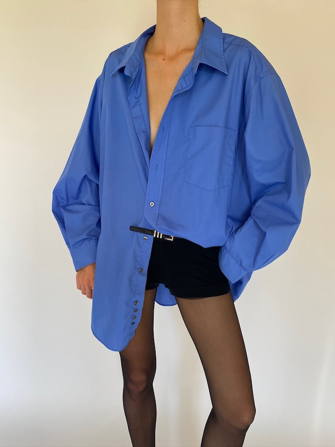 Vintage oversized shirt in blue 5709