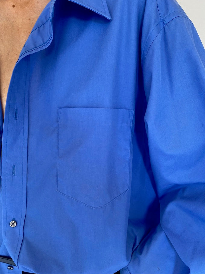 Vintage oversized shirt in blue 5709