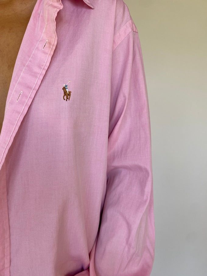 Vintage oversized Ralph Lauren shirt in pink 5661