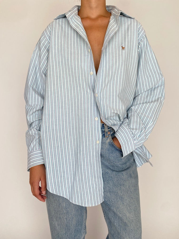 Vintage pinstriped Ralph Lauren shirt 5675