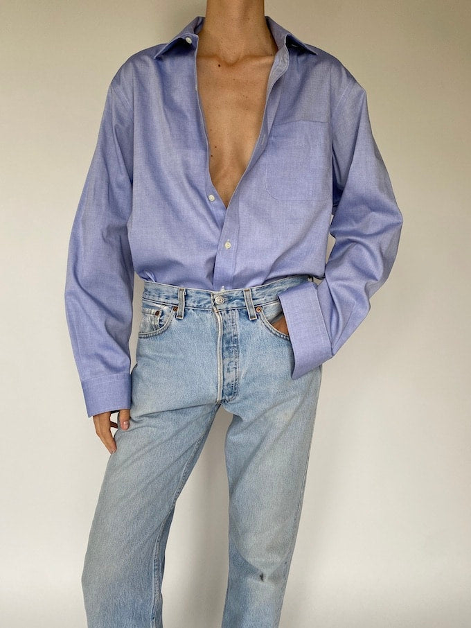 Vintage Ralph Lauren shirt in blue 5598