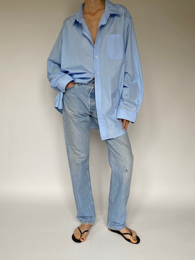 Vintage oversized shirt in blue 5588