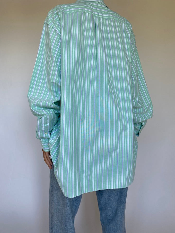Vintage oversized pinstriped Ralph Lauren shirt 5656