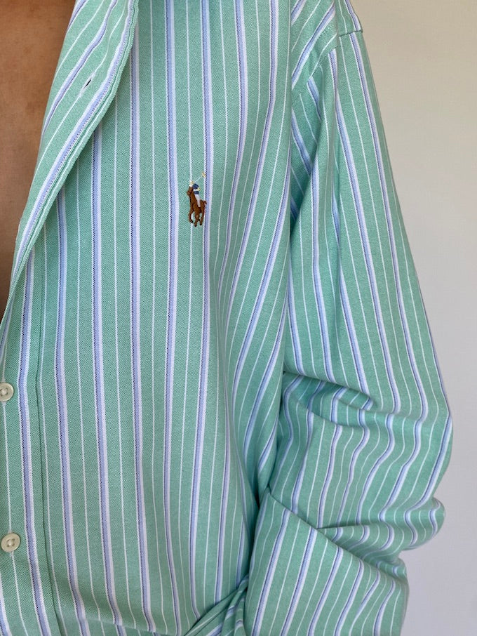 Vintage oversized pinstriped Ralph Lauren shirt 5656