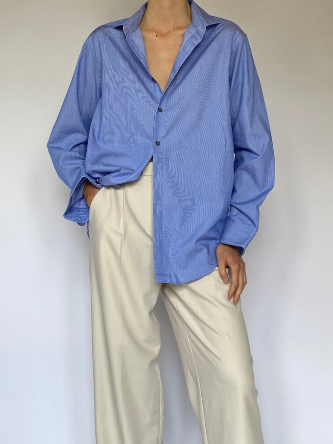Vintage blue striped Calvin Klein shirt 5550