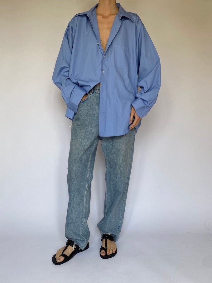 Vintage oversized shirt in blue 5540