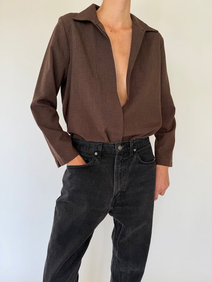Vintage shirt in brown 5684