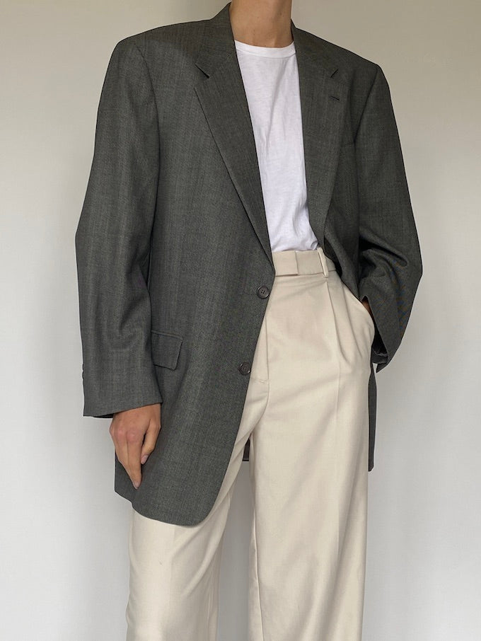 Vintage oversized blazer in grey 5577