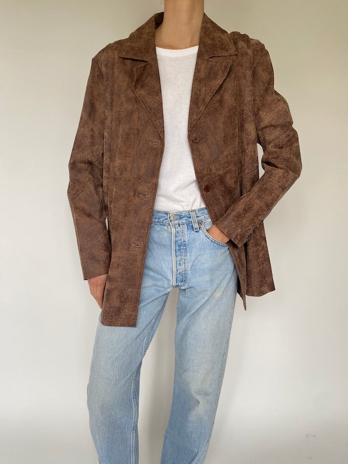Vintage brown leather jacket 4881