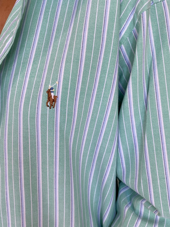 Vintage oversized pinstriped Ralph Lauren shirt 5656