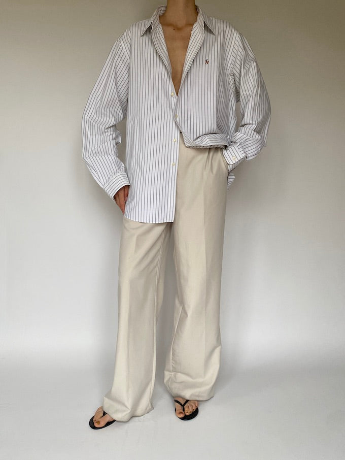 Vintage Ralph Lauren shirt in white and pinstripe 5642