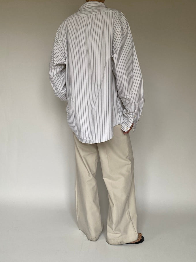 Vintage Ralph Lauren shirt in white and pinstripe 5642