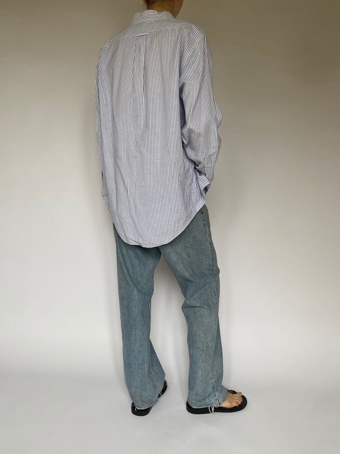 Vintage blue and white striped shirt 5511