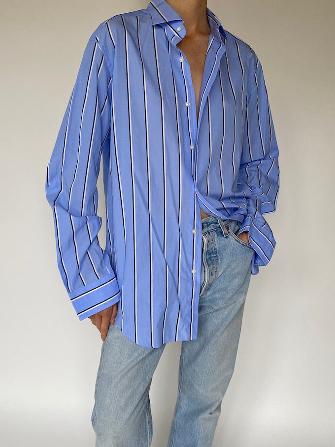 Vintage striped blue shirt 5585