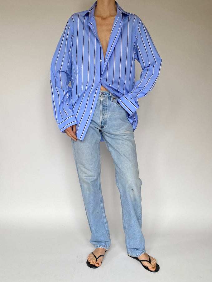 Vintage striped blue shirt 5585