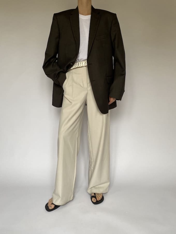 Vintage wool blazer in brown 5490