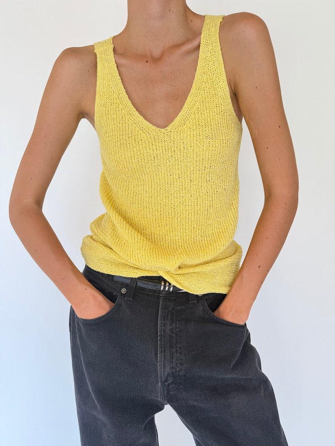 Vintage yellow tank top 2715