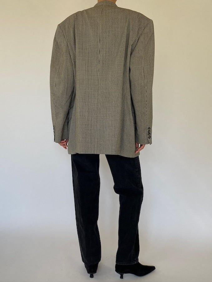 Vintage oversized houndstooth blazer in wool 5698