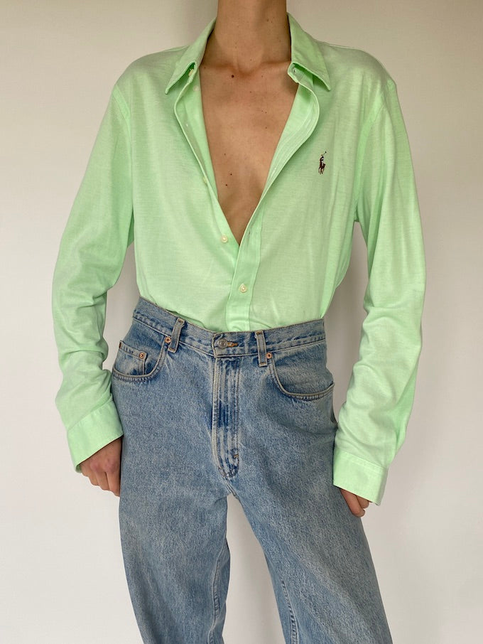 Vintage Ralph Lauren shirt in light green 5597