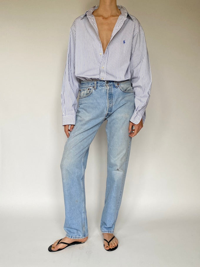 Vintage pinstriped Ralph Lauren shirt 5638