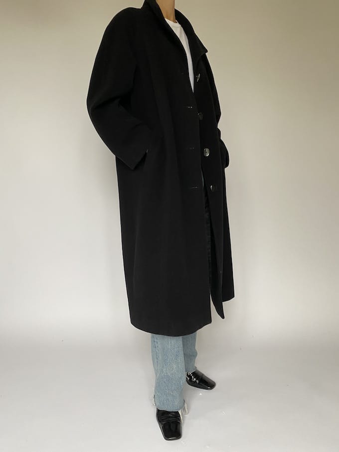 Vintage Long Oversized Wool Blended Coat 5152