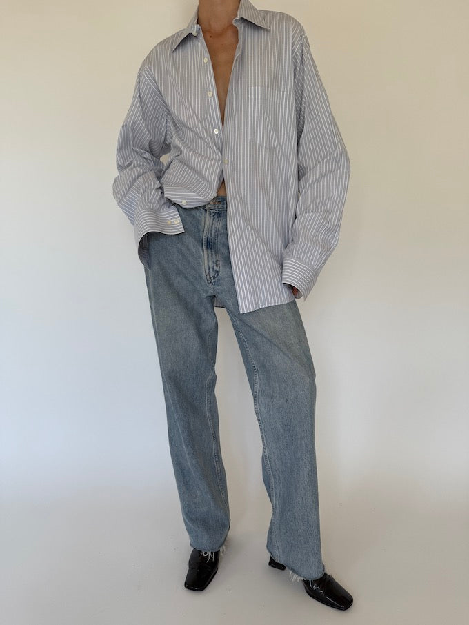 Vintage Michael Kors shirt in striped blue and white 5736