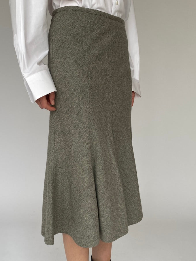 Vintage grey wool and cashmere Ralph Lauren skirt 5331