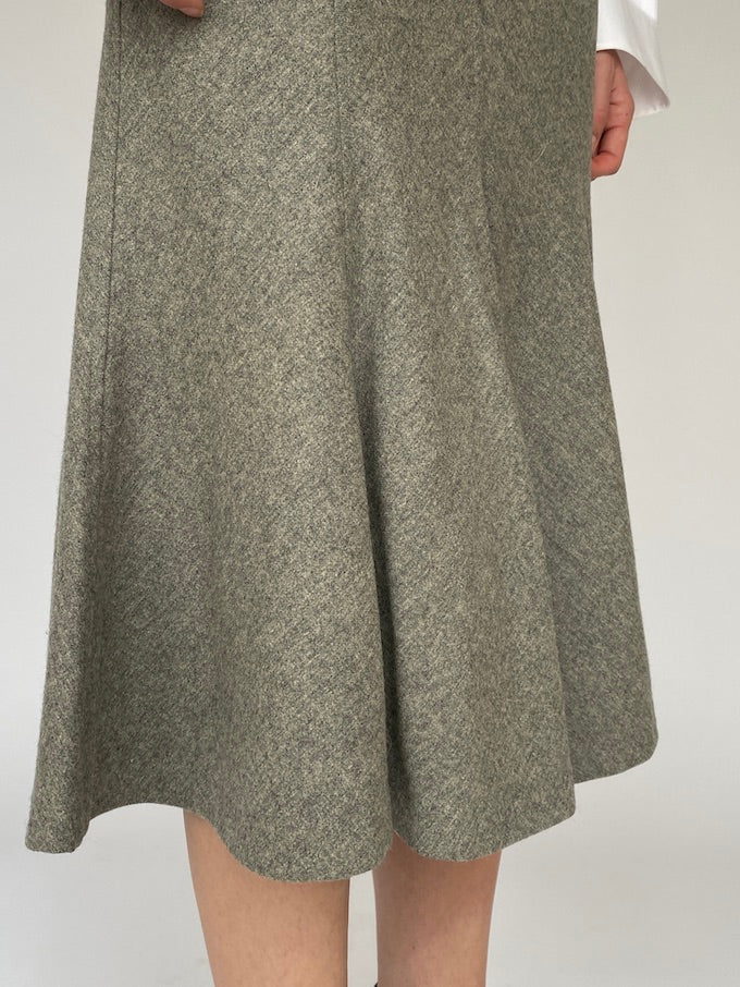 Vintage grey wool and cashmere Ralph Lauren skirt 5331