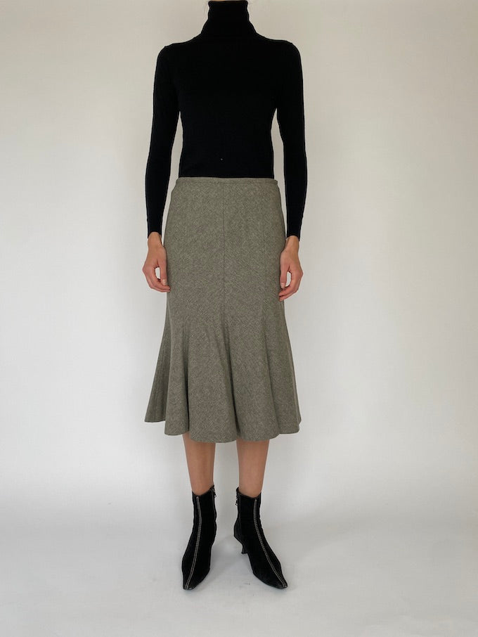 Vintage grey wool and cashmere Ralph Lauren skirt 5331