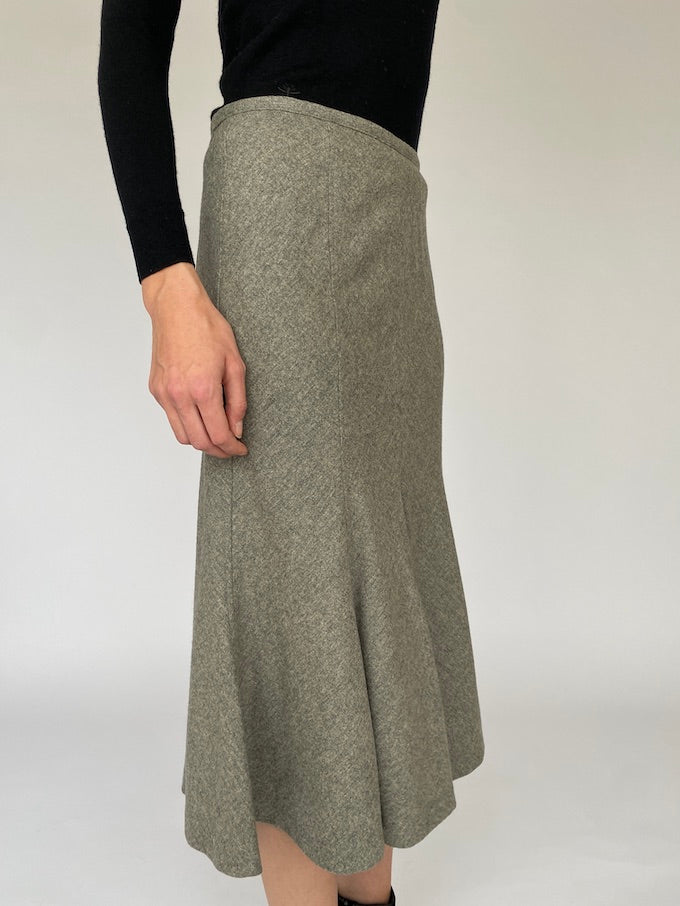 Vintage grey wool and cashmere Ralph Lauren skirt 5331