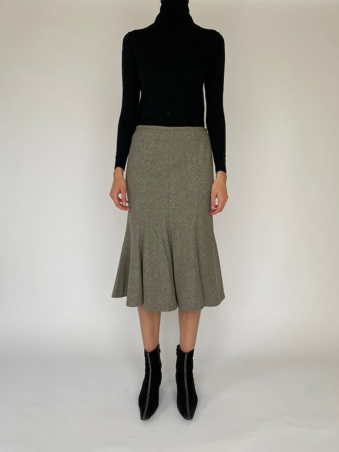 Vintage grey wool and cashmere Ralph Lauren skirt 5331